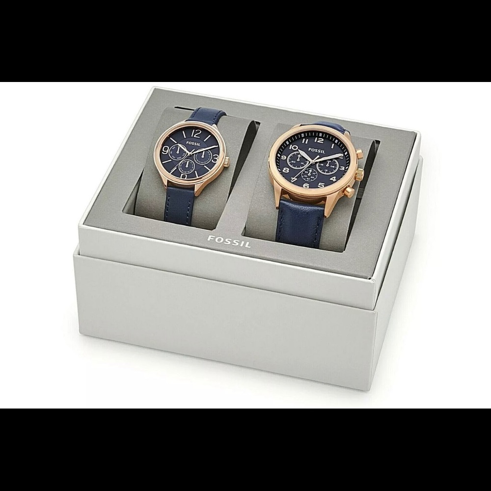 NWT Fossil Couple Watch His & Her
